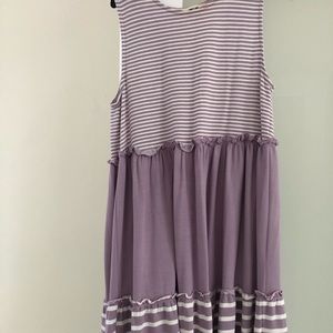 First Love Lavender Striped Dress